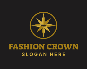 Golden Crown Compass logo design