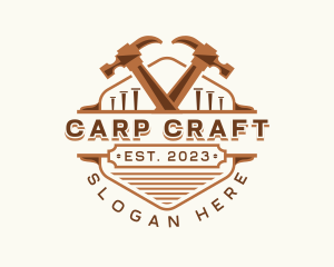 Hammer Carpentry Crafting logo design