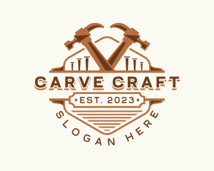 Hammer Carpentry Crafting logo design