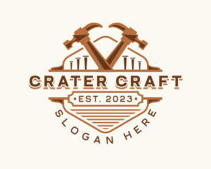 Hammer Carpentry Crafting logo design