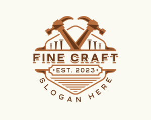 Hammer Carpentry Crafting logo design