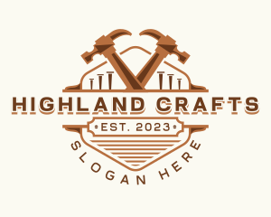 Hammer Carpentry Crafting logo design