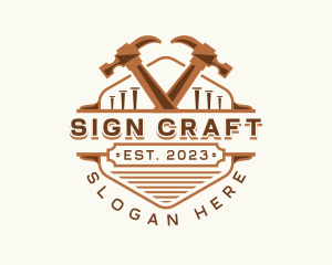 Hammer Carpentry Crafting logo design