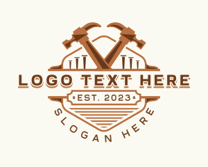 Craft - Hammer Carpentry Crafting logo design