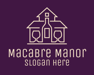 Monoline Wine House Distillery logo design