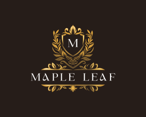 Floral Elegant Shield logo design