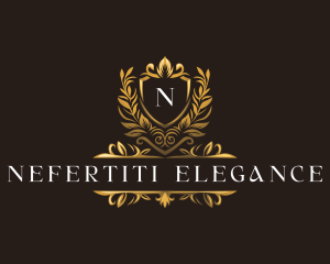 Floral Elegant Shield logo design