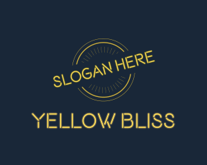 Yellow Neon Guarantee Seal logo design