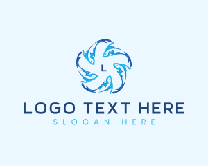 Swim - Ocean Fish Swimming logo design