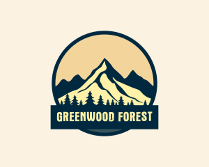 Forest Mountain Peak logo design