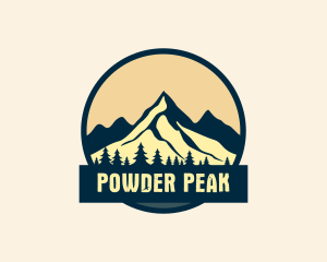 Forest Mountain Peak logo design