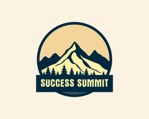 Forest Mountain Peak logo design