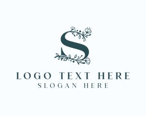 Botanical - Botanical Flower Letter S logo design