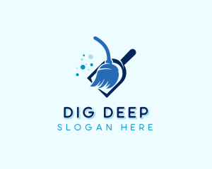 Janitorial Broom Cleaning logo design