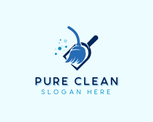 Janitorial Broom Cleaning logo design