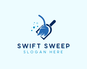 Janitorial Broom Cleaning logo design