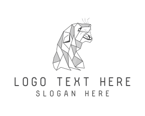 Cougar - Fierce Geometric Panther logo design
