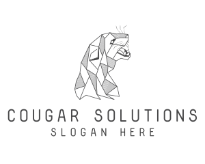 Cougar - Fierce Geometric Panther logo design