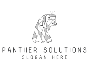 Panther - Fierce Geometric Panther logo design