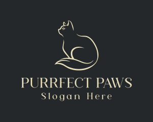 Elegant Pet Cat logo design