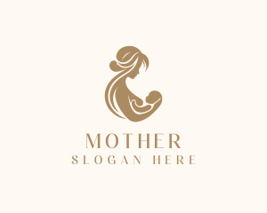Mother Baby Breastfeeding logo design