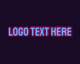 Glow - Glowing Blue Wordmark logo design