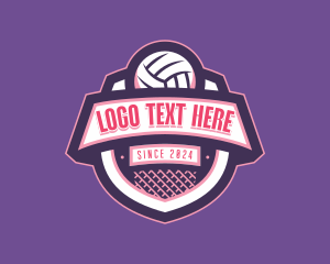 Athletic Volleyball Team logo design