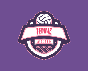 Athletic Volleyball Team logo design