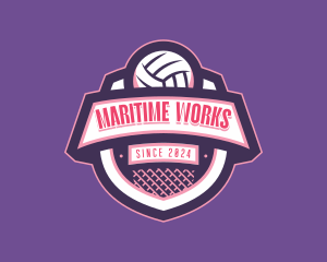 Athletic Volleyball Team logo design