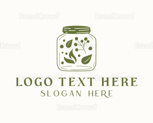 Organic Food Jar Logo