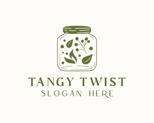 Pickled - Organic Leaf Jar logo design