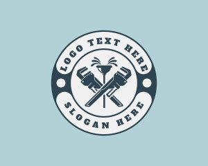 Plunger - Handyman Plunger Wrench logo design