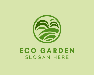 Grass Field Leaf Landscaping  logo design