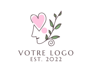 Care - Maiden Heart Leaves logo design