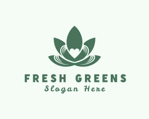 Lettuce - Natural Herb Heart logo design