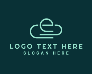 Document - Paper Clip Letter E logo design
