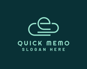 Memo - Paper Clip Letter E logo design