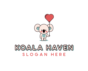 Koala Balloon Zoo logo design