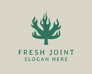 Joint - Flaming Weed Marijuana logo design