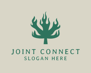 Joint - Flaming Weed Marijuana logo design
