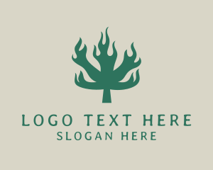 Vice - Flaming Weed Marijuana logo design