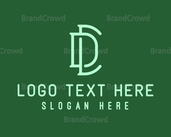 Green Tech Letter D Logo