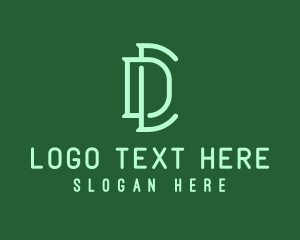 Coding - Green Tech Letter D logo design