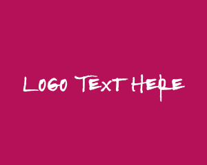 Artsy - Strong & Pink Text logo design