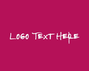 Typography - Strong & Pink Text logo design