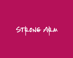 Strong & Pink Text logo design