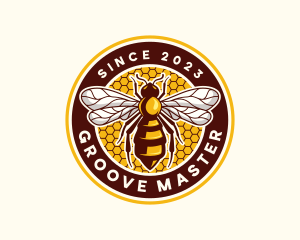 Bee Wasp Honeycomb Logo
