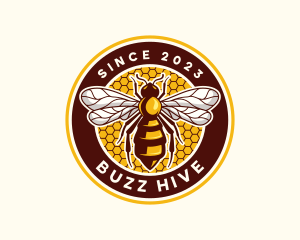 Wasp - Bee Wasp Honeycomb logo design