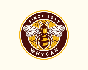 Apiary - Bee Wasp Honeycomb logo design