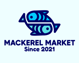 Mackerel - Marine Aquatic Fish logo design